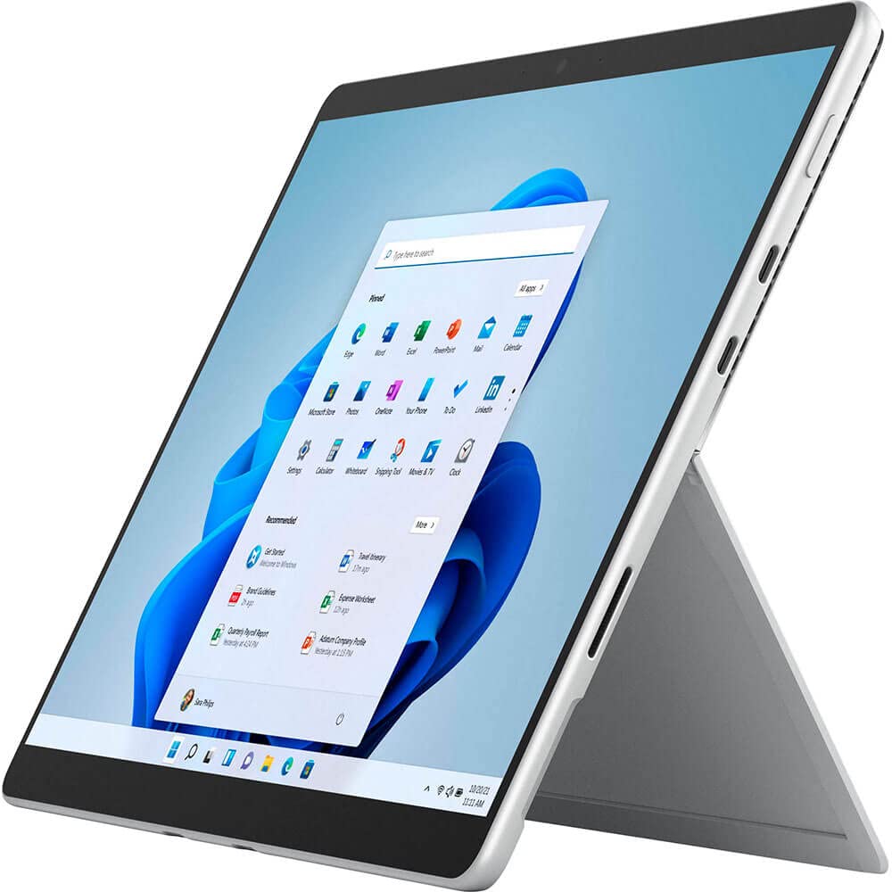 Microsoft Surface Pro 8–13” z ekranem dotykowym – Intel Evo Platform Core i7 – 32 GB pamięci – 1 TB SSD – Tylko urządzenie – Platinum (2021)