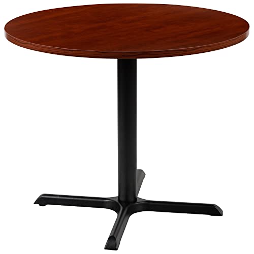 Flash Furniture Okrągły wielofunkcyjny stół konferencyjny 36' w kolorze wiśni