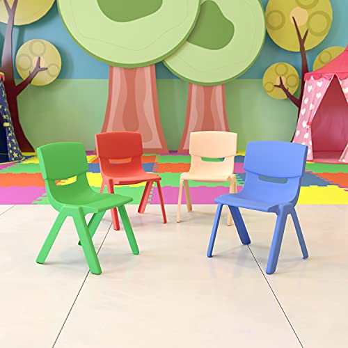 Flash Furniture Plastikowe krzesło szkolne z możliwością sztaplowania i wysokością siedziska