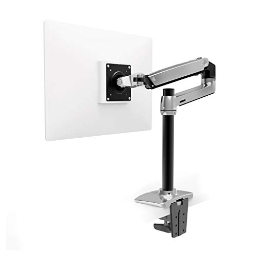 Ergotron - LX Desk Monitor Arm, Tall Pole - 25-Inch Extension, Polished Aluminum