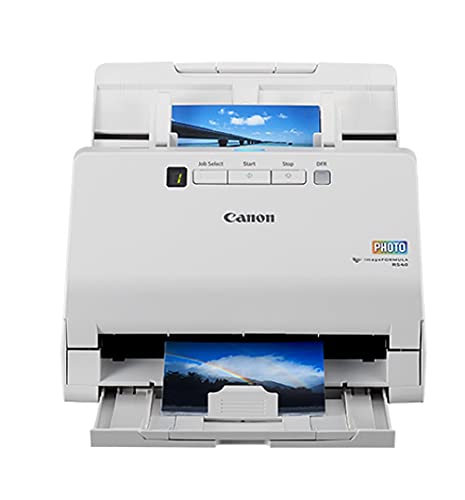 Canon imageFORMULA RS40 Skaner zdjęć i dokumentów – dla systemów Windows i Mac – Skanuje zdjęcia – Żywe kolory – Interfejs USB – 1200 DPI – Wysoka prędkość – Łatwa konfiguracja