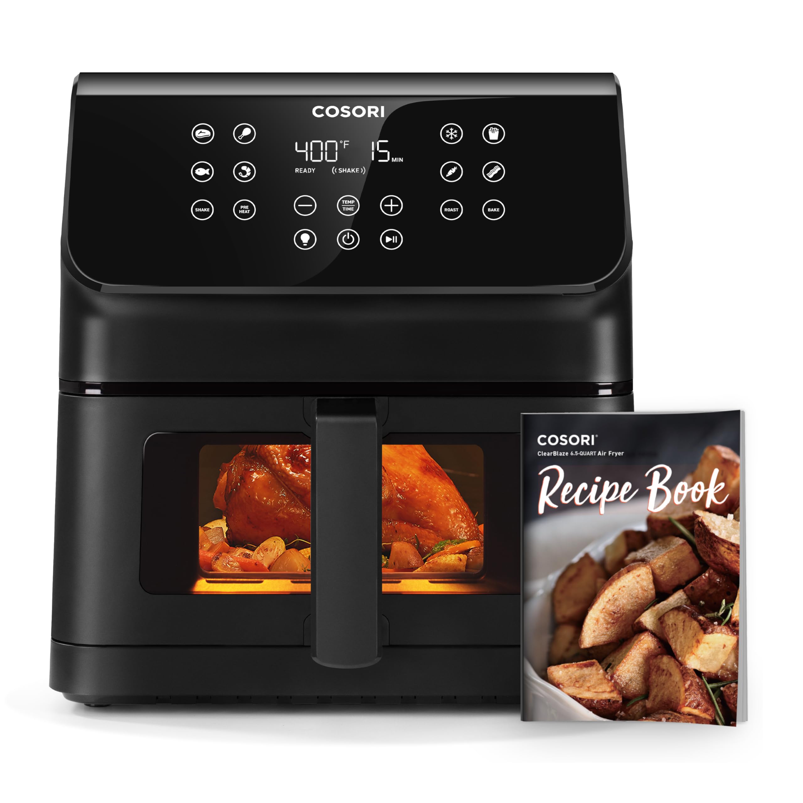 COSORI Clear Blaze Air Fryer, 6.5 Quart Large Compact A...