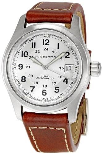 Hamilton Męski zegarek Khaki Field ze srebrną tarczą H70455553