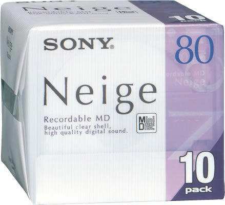 Sony MD80 Minidisc Neige 80-minutowy pakiet 10