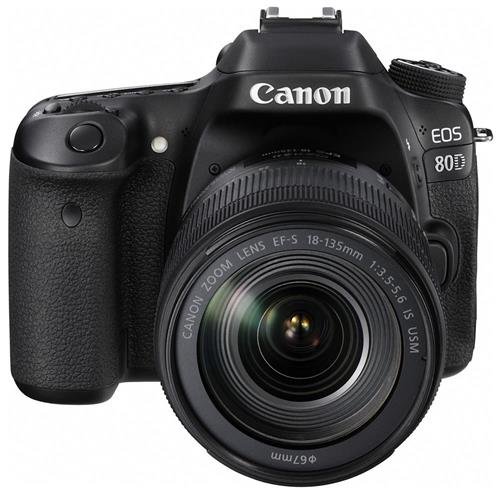 Canon Zestaw lustrzanki cyfrowej EOS 80D z obiektywem EF-S 18-135mm f/3.5-5.6 ze stabilizacją obrazu USM (czarny)