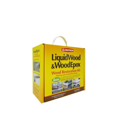 Abatron Zestaw do renowacji drewna 4 kwarty zawiera 2 kwarty epoksydowego utwardzacza/konsolidatora do drewna LiquidWood i 2 kwarty epoksydowego wypełniacza do drewna WoodEpox