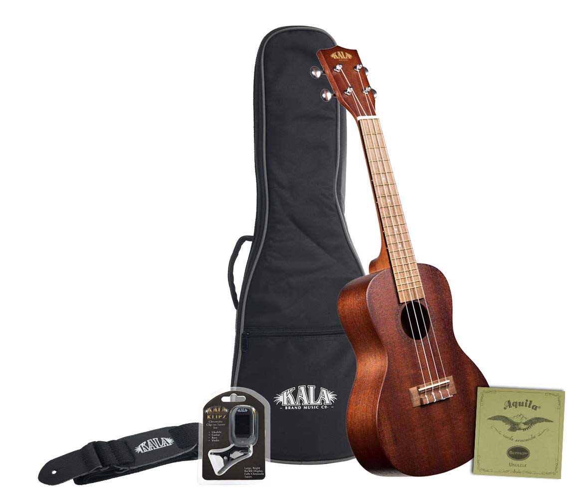 KALA Zestaw ukulele tenorowego KA-15 – naturalny mahoń