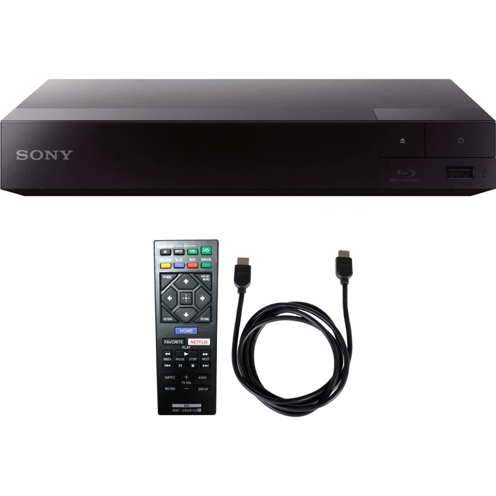 Sony BDP-S1700 Odtwarzacz strumieniowy Blu-ray Disc z kablem HDMI High Speed o długości 6 stóp