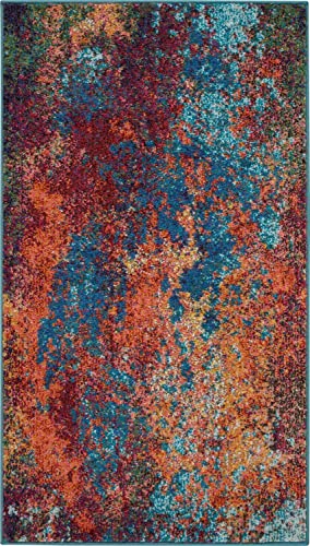 Nourison Celestial Współczesny nowoczesny dywanik atlantycki 2' x 6'
