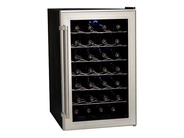 Koldfront TWR282S Termoelektryczna chłodziarka do wina o dużej pojemności na 28 butelek – platyna