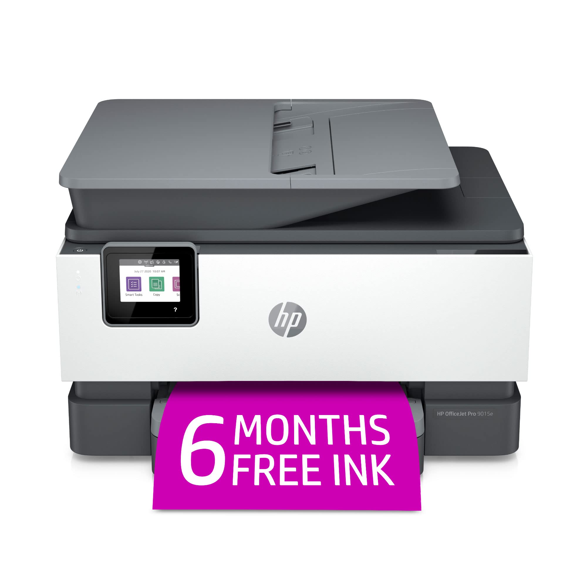 HP Bezprzewodowa kolorowa drukarka wielofunkcyjna OfficeJet Pro 9015e z dodatkowymi 6-miesięcznymi premiami Natychmiastowy atrament z + (1G5L3A)