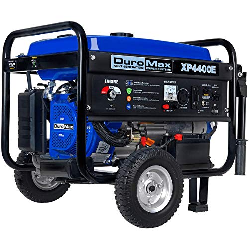 DuroMax Generator gazowy XP4400E o mocy 4400 W i mocy 7 KM do samochodów kempingowych z rozrusznikiem elektrycznym