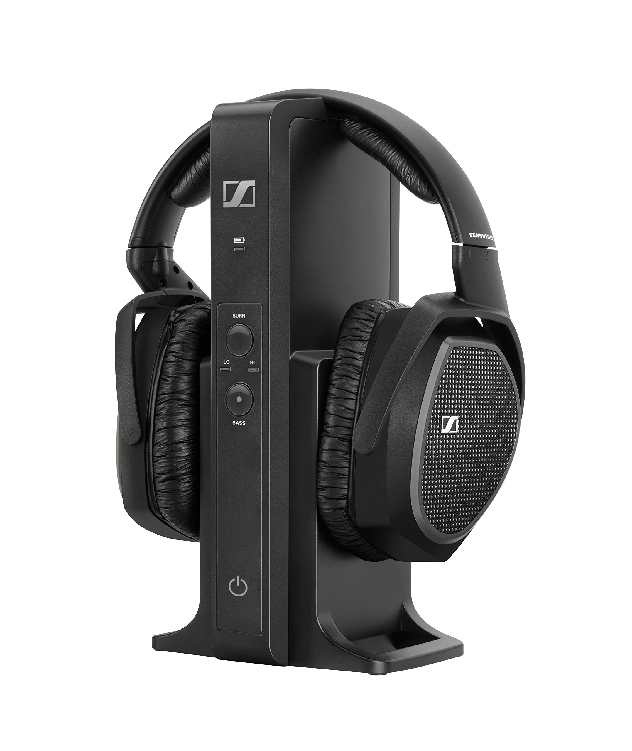 Sennheiser Consumer Audio Bezprzewodowy zestaw słuchawkowy RS 175 RF do słuchania telewizji z trybami wzmocnienia basów i dźwięku przestrzennego