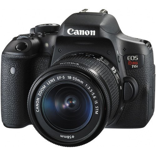 Canon Aparat DSLR EOS Rebel T6i z obiektywem EF-S 18-55mm f/3.5-5.6 IS STM – wersja międzynarodowa (bez gwarancji)
