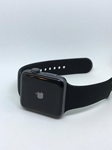 Apple Zegarek Series 2 dla iPhone'a – 42 mm aluminiowa obudowa w kolorze gwiezdnej szarości z czarnym paskiem sportowym