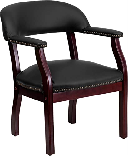 Flash Furniture Luksusowe krzesło konferencyjne z czarn...