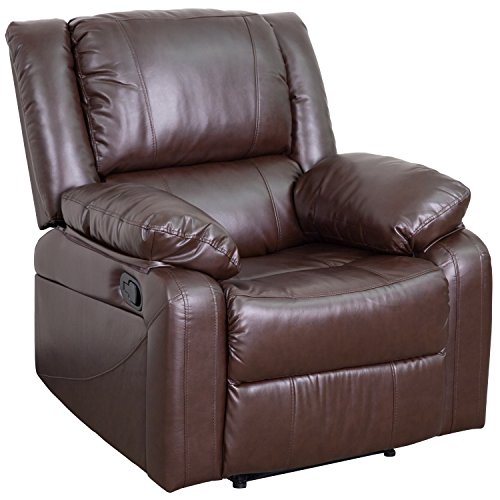 Flash Furniture BT-70597-1-BN-GG Fotel rozkładany z brązowej skóry Harmony Series