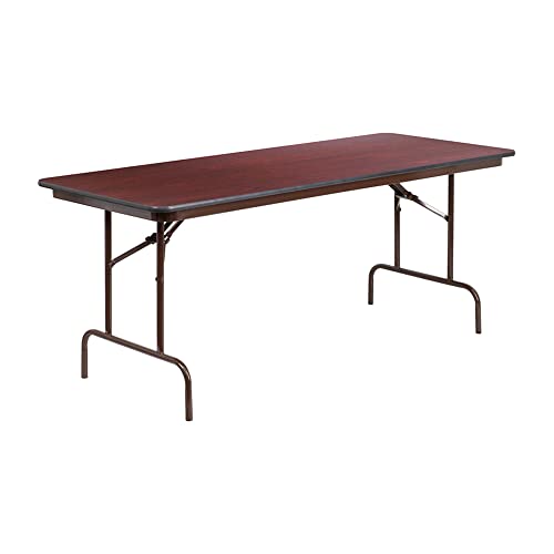 Flash Furniture Składany stół bankietowy z mahoniowego laminatu melaminowego o długości 6 stóp