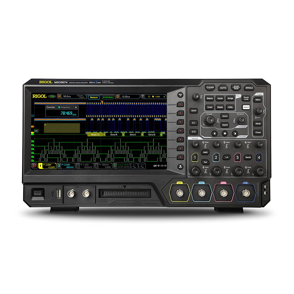 Rigol MSO5074 70 MHz Mixed Signal Oscilloscope with 4 A...