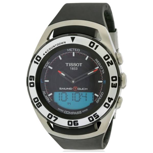 Tissot Wielofunkcyjny zegarek męski z gumowym paskiem żeglarskim T056.420.27.051.01