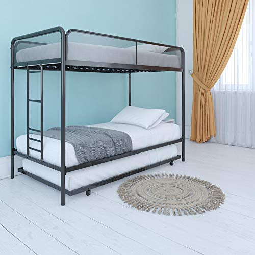 DHP Potrójna biała metalowa rama łóżka piętrowego