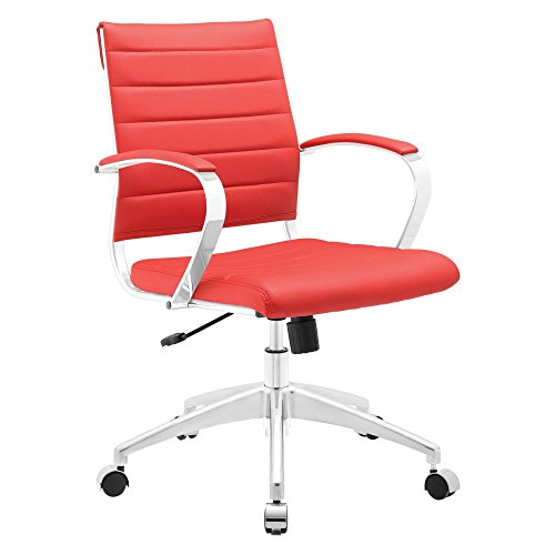 Modway Nowoczesne krzesło biurowe Jive Mid Back w kolorze czerwonym