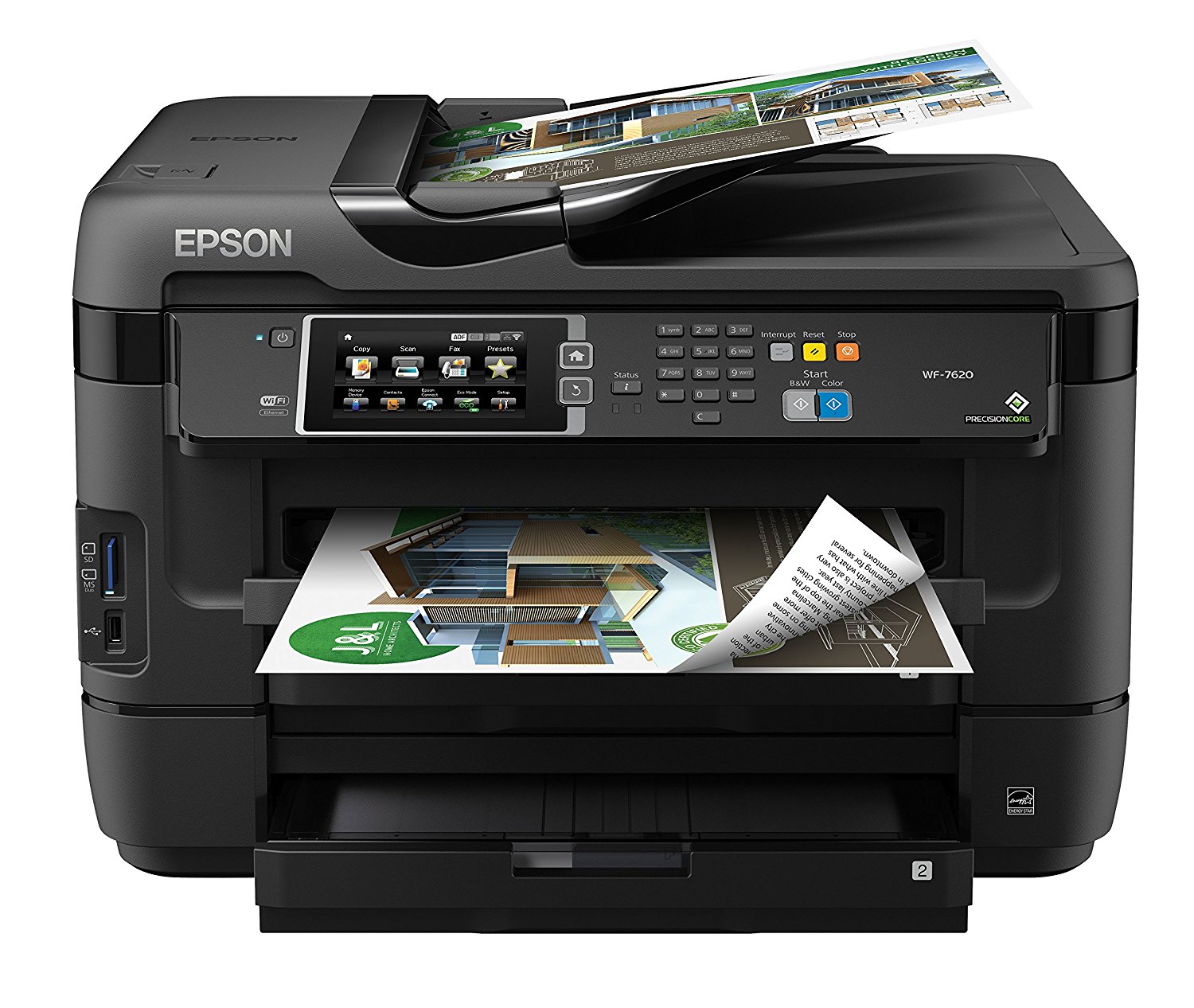 Epson WorkForce WF-7620 Bezprzewodowa kolorowa drukarka atramentowa All-in-One ze skanerem i kopiarką
