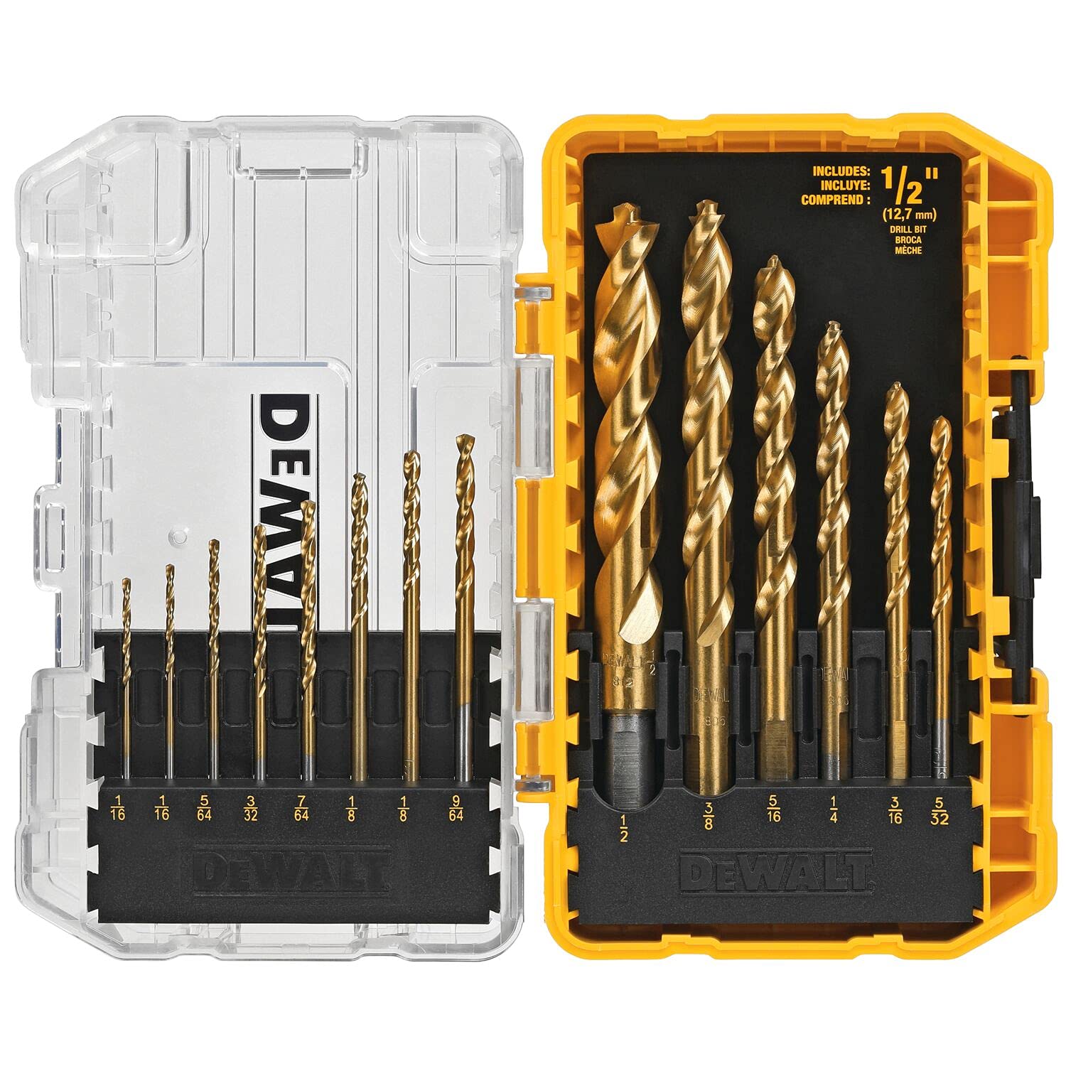 DEWALT DW2166 45-częściowy zestaw wkrętaków z wytrzymałą obudową