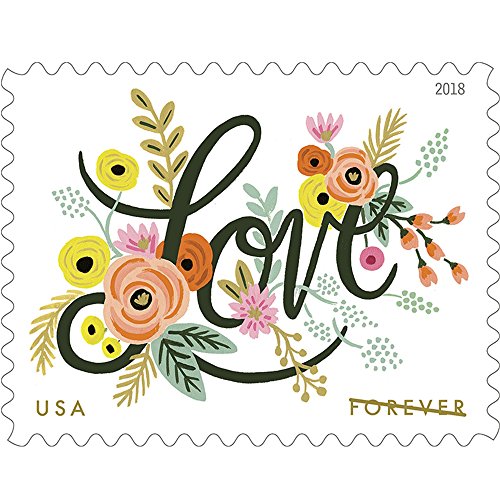 USPS Miłość kwitnie Pierwsza klasa na zawsze Znaczki pocztowe Miłość ślubna Walentynki 20 znaczków