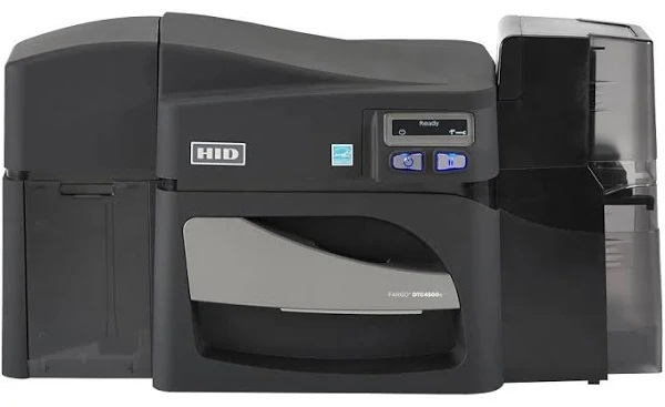 Fargo Dwustronna drukarka kart identyfikacyjnych DTC4500e z koderem paska magnetycznego ISO i koszami blokującymi