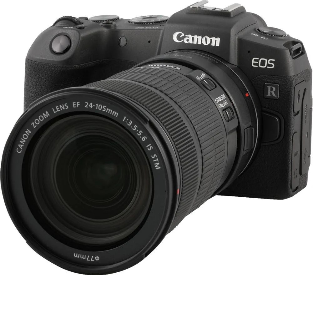 Canon USA Aparat bezlusterkowy Canon EOS RP z obiektywem EF 24-105 mm f/3.5-5.6 IS STM i adapterem EF-EOS R